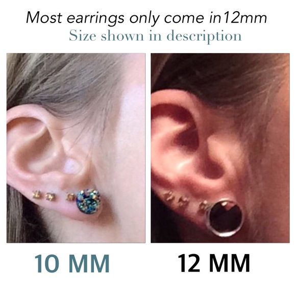 3 for 15🎀 small teal faux druzy black studs - Picture 6 of 7